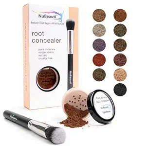 Root Concealer Touch Up Powder | All-Natural Crushed Minerals With Brush | Fast and Easy Total Gray Hair Cover up For Black | Brown | Auburn and Blonde Hair .32 ounce (Light Auburn)