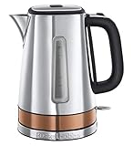 Russell Hobbs 24280-70 Bouilloire 1,7L Luna, Ébullition Rapide, Niveau Eau Visible, Ouverture Facile - Cuivre