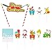 Produktbild Toyvian 20 stücke Weihnachten Cupcake Topper Frohe Weihnachten Kuchen Topper Muffin Lebensmittel Obst Picks Weihnachten Geburtstag Party Dekoration
