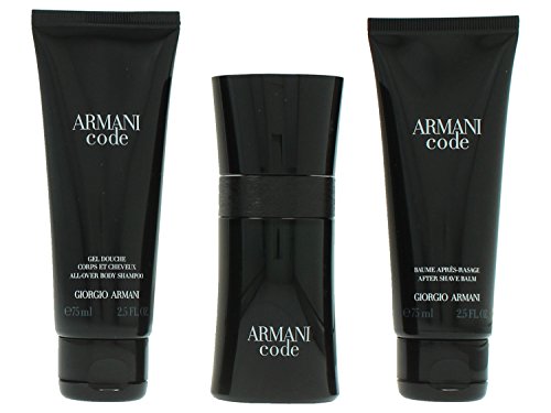 Giorgio Armani Code Pour Homme giftset, Eau de Toilettespray, all over body shampoo, as balm, 1er Pack (1 x 200 ml)