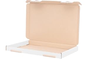 ‎VERPACKING verpacking Großbriefkartons 230 x 160 x 20 mm Großbriefkarton GB-1 DIN A5 für Warensendungen (Innenmaß 220 x 155 x 17 mm) DHL GLS DPD Weiß Versandkarton Büchersendung Brief (100 Stück)