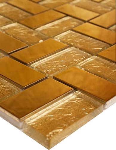 Glasmosaik Marmoriert Mosaik Mosaikfliesen Schwarz Weiss Grau Gelbstich 30x30cm Fliesen