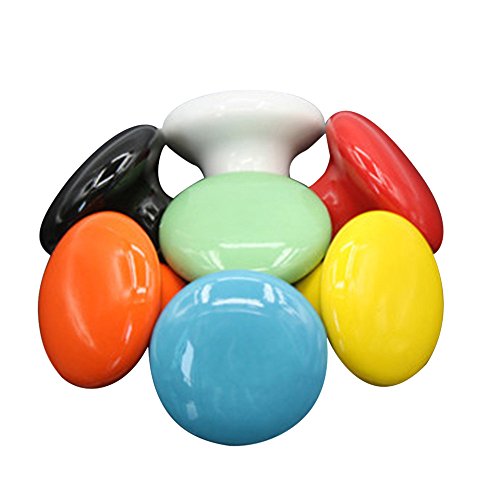 Preisvergleich Produktbild sunnymi Multipurpose 1PCS Groß Keramik Kleiderschrank Knopf Kleiderschrank Schublade Schrank Knopf Pull Griff / Süßigkeit Farben Runder Kabinett (Schwarz)