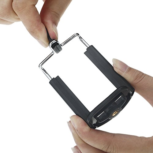 WINGONEER 2PCS Adattatore supporto Treppiedi mount universale per smartphone cellulare iphone, iPod Touch, HTC, Samsung, Blackberry ecc - Nero