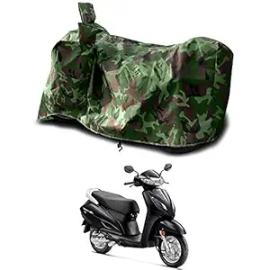 VVM Two Wheeler Body Cover for Honda-Activa 6g UV Protection Dustproof & Water Resistant (Green Multijungle)