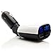 Produktbild Saxonia KFZ Ladegerät USB Universal Ladeadapter mit Digitalanzeige Auto für Zigarettenanzünder 2 Ports | Für Smartphone Tablet iPhone, Samsung Galaxy, Sony Xperia Schwarz-Weiß