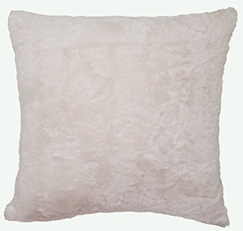 Kissenhülle Kissenbezug Kissen Zottel Plüsch Teddy Fell mit RV 40×40 o. 50×50 cm (Natur, ca. 50×50 cm) - 2