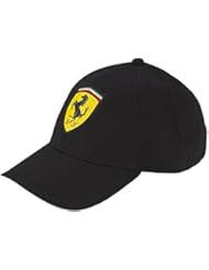 Ferrari negro escudo clásico sombrero gorra ajustable w/cierre de velcro