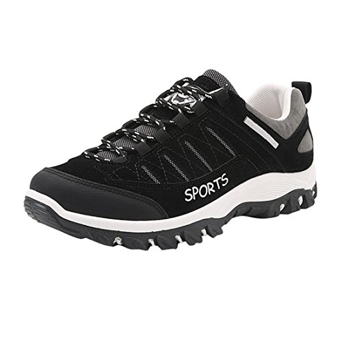 Preisvergleich Produktbild Sportschuhe Herren Btruely Männer Knöchel Schneestiefel Verdickung Männer Freizeitschuhe Hoch oben Schuhe Junge Wanderstiefel Schuhe Outdoor Arbeitsschuhe (45, Schwarz)