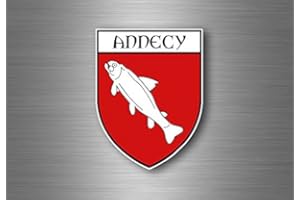 AKACHAFACTORY Akacha Sticker decal souvenir car coat of arms shield crest city france flag annecy