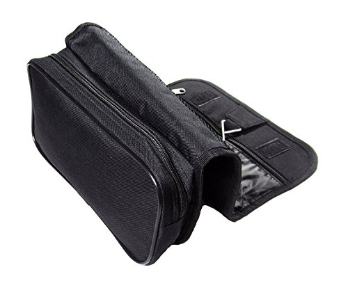 OUTAWA Kulturbeutel schwarz 26 cm x 17 cm x 7 cm zum Aufängen und Zusammenrollen für Männer und Frauen,Unisex - 6