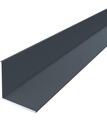 Profil Plat Aluminium 40x2 Mm - Longueur 2000 Mm - Laqué Noir RAL 9005 Mat - Fait En Italie