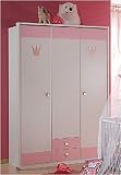 BABYZIMMER KINDERZIMMER CINDERELLA 7 Teilig Weiß Rosa - 2