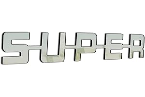 GENERIC UNIQUE DECORATION STAINLESS STEEL METAL BADGE SUPER FOR TRUCK LORRY S C A N I A ALL SERRIES SIGN 452 MM