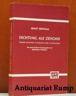Dichtung als Zeugnis