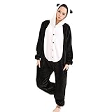 Misslight Einhorn Pyjama Damen Jumpsuits Tieroutfit Tierkostüme Schlafanzug Tier Sleepsuit mit Einhorn Kostüme festival tauglich Erwachsene (M, Panda)