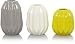 Produktbild Set mit 3 Vasen in grau, weiß und gelb, Hausdekoration, Blumenvasen-Ornamente