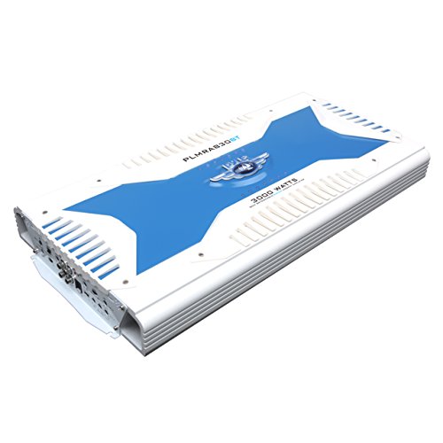 Pyle PLMRA830BT Barco Inalámbrico y alámbrico Azul, Color Blanco - Amplificador de Audio (3000 W, 0,04%, 95 dB, 0-18 dB, 1850 W, 1100 W)