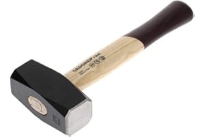 GEDORE red Fäustel mit Holzgriff, 1500 g Kopfgewicht, Hammer mit Eschenstiel, Werkzeug, geschmiedet, Ringkeil, R92200055