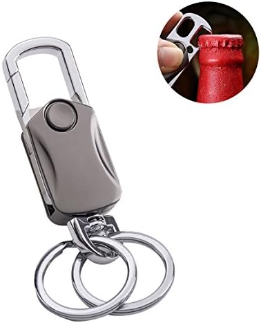 Keychain Bottle Opener Spinner with 2 Key Rings Heavy Duty Car Key Chain