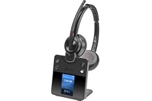HP Poly Savi 8420 Office 8400 series Headset On-Ear DECT/Bluetooth Wireless Active Noise Reduction Black Certified for Microsoft Teams