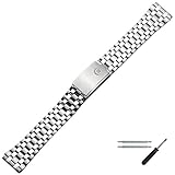 MARBURGER Uhrenarmband 18mm Edelstahl Silber - Uhrband Set 88001180020