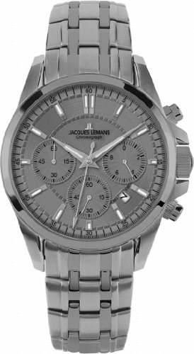 Jacques Lemans Herren-Armbanduhr XL Sport Chronograph Quarz Titan 1-1703F