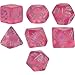Produktbild Polyhedral 7-Die Borealis Chessex Dice Set - Pink with Silver CHX-27404