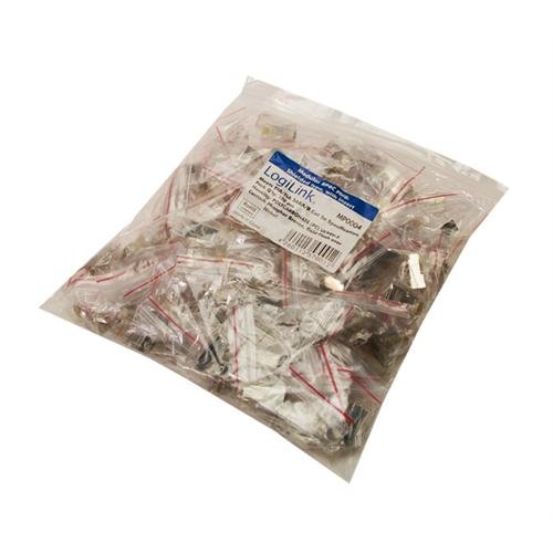 LogiLink Modularstecker CAT5 geschirmt mit Einfädelhilfe 100 Stück