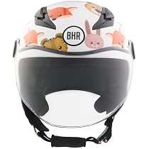 Casque Moto Homme BHR Casque Demi-Jet 834 FLOW - Casque Moto D'u00e9tu00e9 Homologuu00e9 ECE Casque Arai