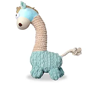 Pets Empire Elite Plush Pet Chew Squeak Toys for Small to Medium Dogs Toy Giraffe 28cm?14cm Blue Color