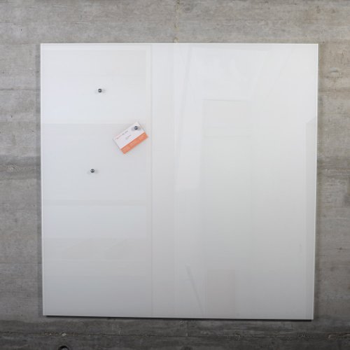 Glas Magnetboard MAX 80×80 cm weiß inkl. 5 Magnete, Glasmagnettafel / Magnettafel / Magnetwand / Memoboard - 3