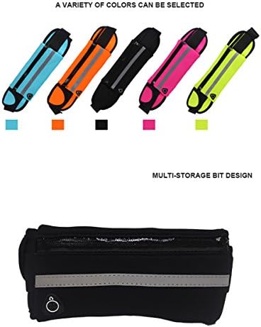 SASI Running Belt - Fits All Plus Size Mobiles - Adjustable & Waterproof - Hole For Headphones (Black)