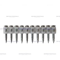 Clous Hilti GX100 - 1000 Clous Ø3,0x16mm + 2 Bombes Gaz - Fixation Bois, Béton, Métal