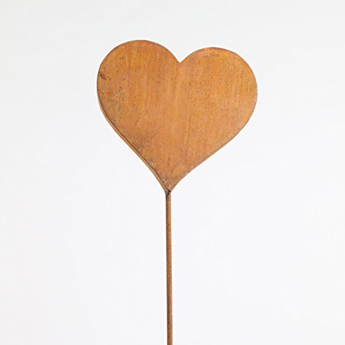 Gartendekoration Herz am Stiel Rostoptik | knuellermarkt.de | ca. 32x4x128 cm Rost Dekoration Deko Stilherz