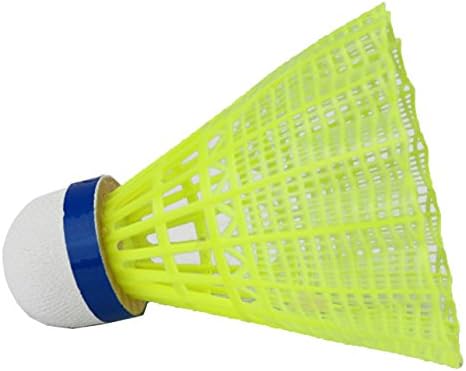 Plastic Badminton Shuttlecock Birdies Indoor Outdoor Sports 12Pcs (Yellow)