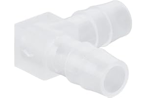 SEAFRONT 10Pcs Gomito Tubo Barb Plastica Gomito Tubo Barb Raccordo 90 Gradi Uguale Spinato Giunto Adattatore Forma L per Acquario (8 mm)