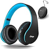 ZIHNIC Cuffie auricolari wireless con bassi profondi, Bluetooth e cuffie stereo cablate Microfono integrato per cellulare, TV