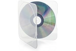 Vision media 100 x quadrato conchiglie – Super trasparente di alta qualità a CD/DVD