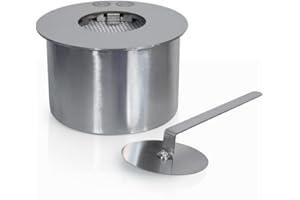 DIVINA FIRE Bruciatore tondo per camino a bioetanolo biocamino inox 1,5 lt d.17