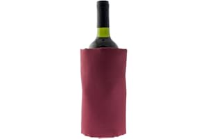 Koala Spain Enfriador de Vino con Gel Rápido Enfriamiento Compartimentado, 4 Capas Anti-condensación,Color Burdeos, Velcro Ajustable Bot. Vino o Cava, Incluye Regalo Lámina Antigoteo