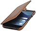 Produktbild StilGut Book Type Case, Hülle Leder-Tasche für Galaxy A3 (2017). Seitlich klappbares Flip-Case aus Echtleder für Das Original Galaxy A3 (2017), Cognac - mit Clip