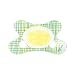 Difrax Natural Pacifier (0-6 Months, Yellow/ Green Grid)