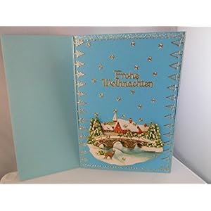 3D Weihnachtskarte Frohe Weihnachten Handmade