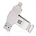 Produktbild 3 in 1 USB-Stick für iPhone, OTG USB 3.0 für Micro-USB Android Handys Memory Stick Thumb Drives für Computer, Y50 Silber 64 GB