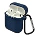 Produktbild AirPods Fall Case Silikon Abdeckung Hülle Cover Schock Beweis für Apple Airpods Charging Fall mit Portable Carabiner Dark Blue von BeeBang