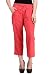 Cropped Linen Pants - Pink