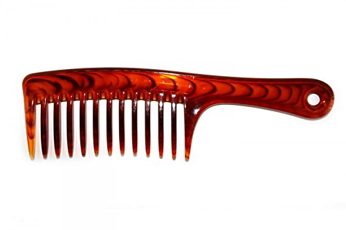 Bilson Profi Styling Kamm, grob, Schildpatt-Optik - für lockiges und volles Haar - Länge: 24cm