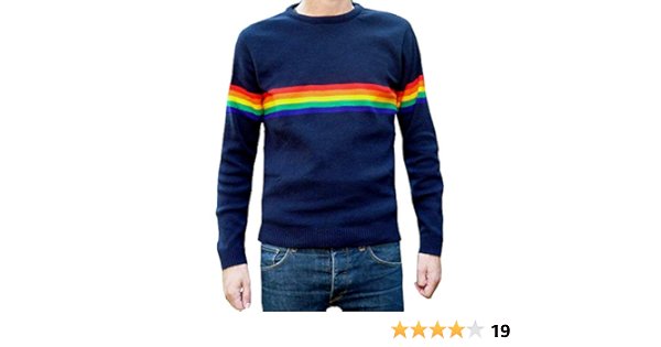 mens rainbow jumper