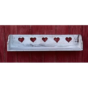 Gewürzregal Küchenregal mit viel Herz - Regal für Gewürze - Shabby Chic